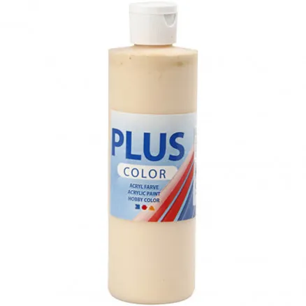 Plus Color Hobbymålning, ljus puder, 250 ml/ 1 fl.