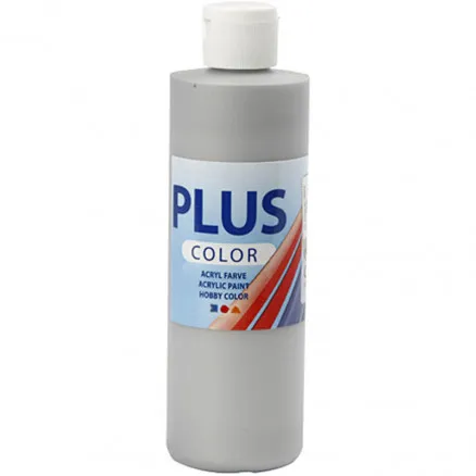Plus Color Hobbymålning, Silver, 250 ml/1 fl.